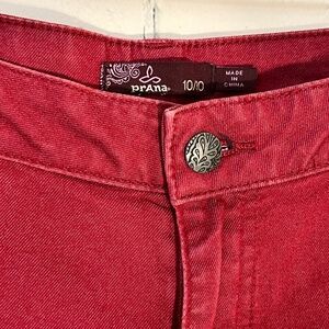 Prana Red Denim Pants
